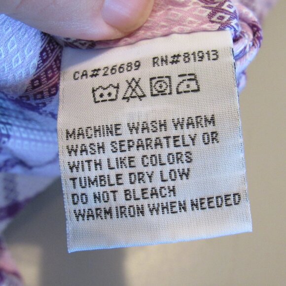 Robert Graham Shirt Purple Checks Diamond Shell Flip Cuffs Medium Never Worn EUC - Picture 11 of 13